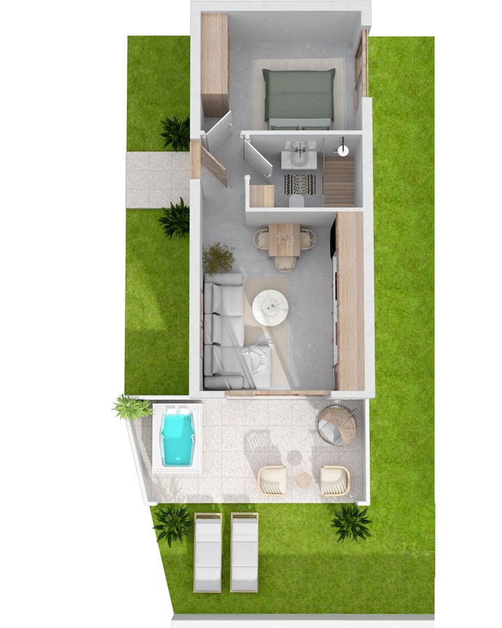 Type 6 - Garden 1 + 1